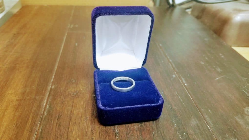 Finished wedding ring