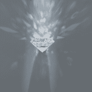 Lab grown diamond reflecting light
