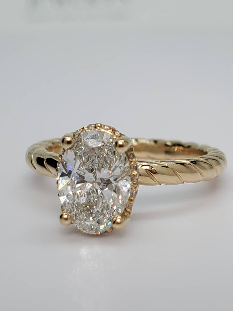 Handcrafted custom engagement ring in Dallas