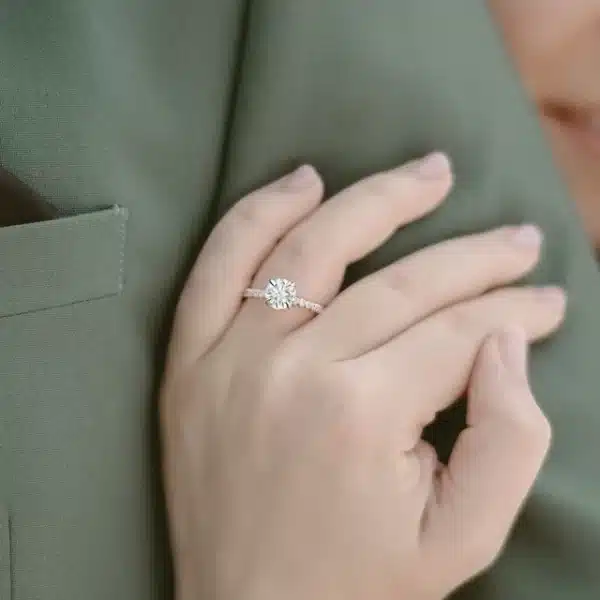 build a diamond engagement ring like this DIY accented