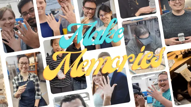 Make a wedding ring workshop picture collage