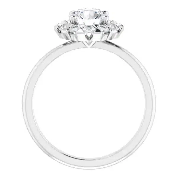 Create your own halo engagement ring example