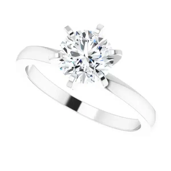 Platinum diamond engagement ring style view