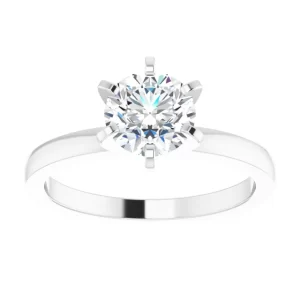 Platinum diamond engagement ring top