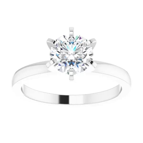 Platinum diamond engagement ring top