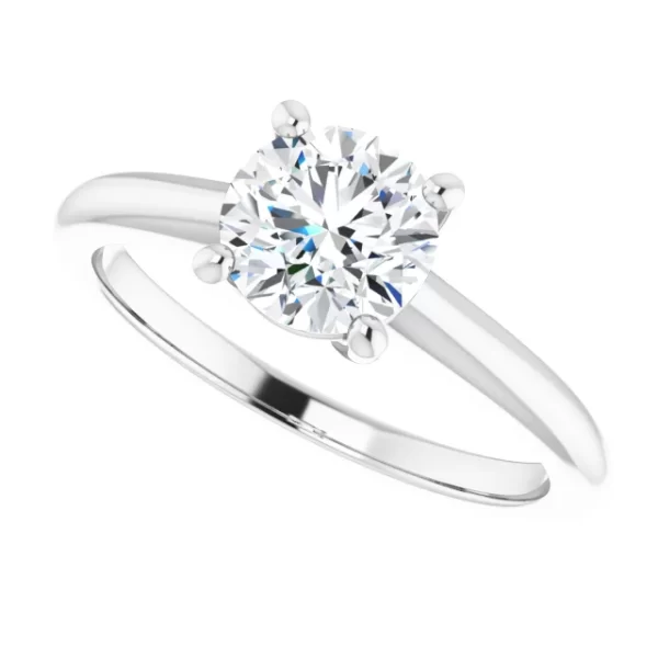 Build your own basket style engagement ring white gold example featured
