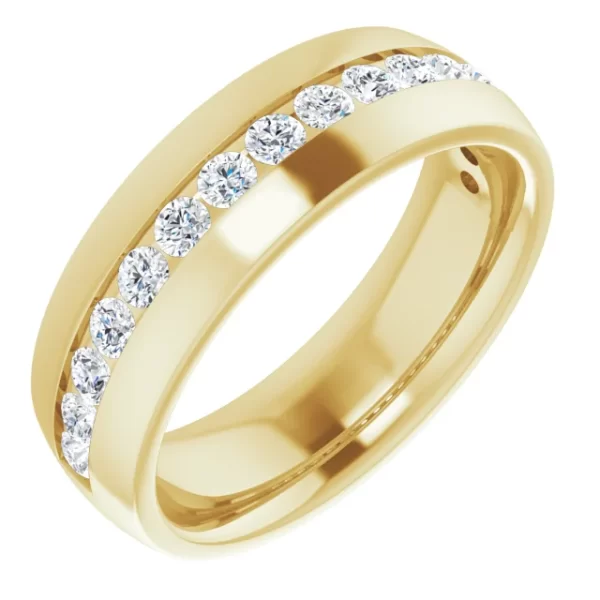 Build a Channel set wedding ring set yellow