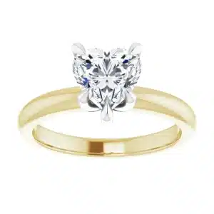 Heart shape engagement ring example feature