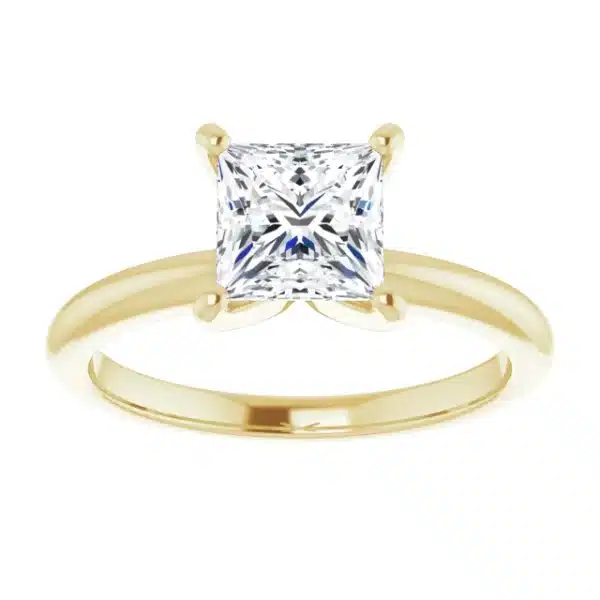 Build your own Princess cut diamond engagement ring like this example.
