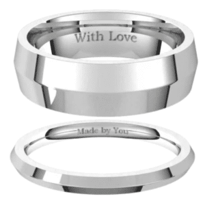 Build a wedding ring Comfort-Fit-Knife-Band Example