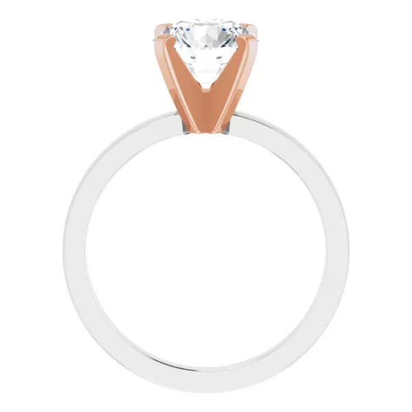 Build engagement ring like this two toned solitaire