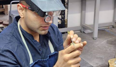 Building his engagement ring