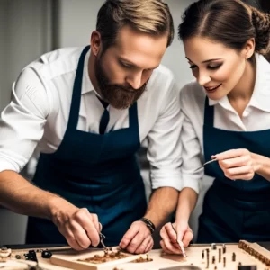 Forging Your Rings for each other in the couples DIY wedding ring workshop
