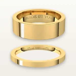 Modern Flat Wedding Ring Set DIY Project Pack
