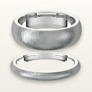 Platinum Stone Finish Wedding Ring Set DIY Project Package