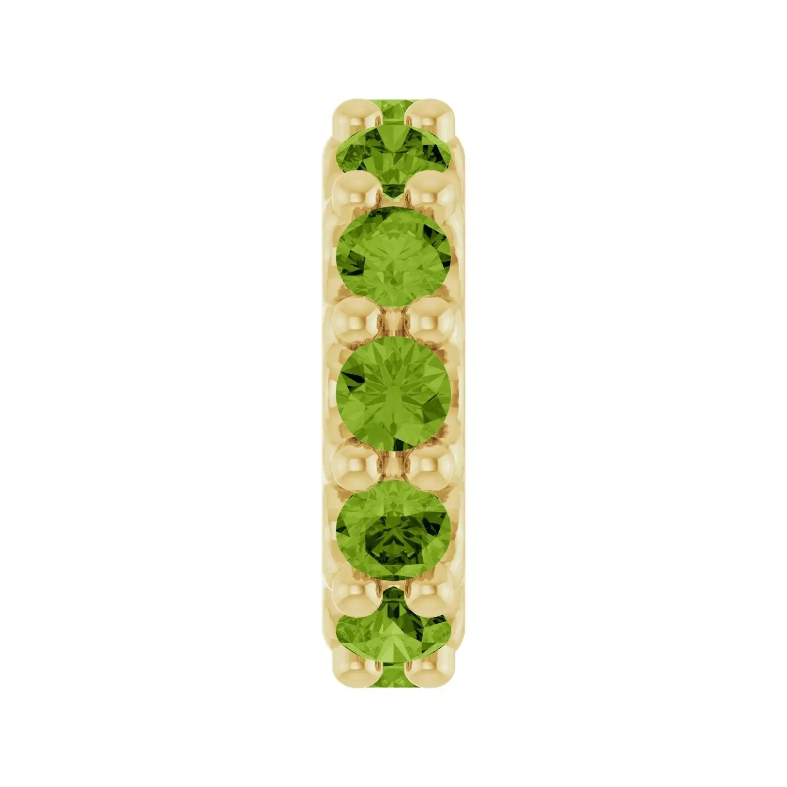 Birthstone Spacer Charm, Natural Peridot, 14K Yellow Gold – LaProng Jewelers