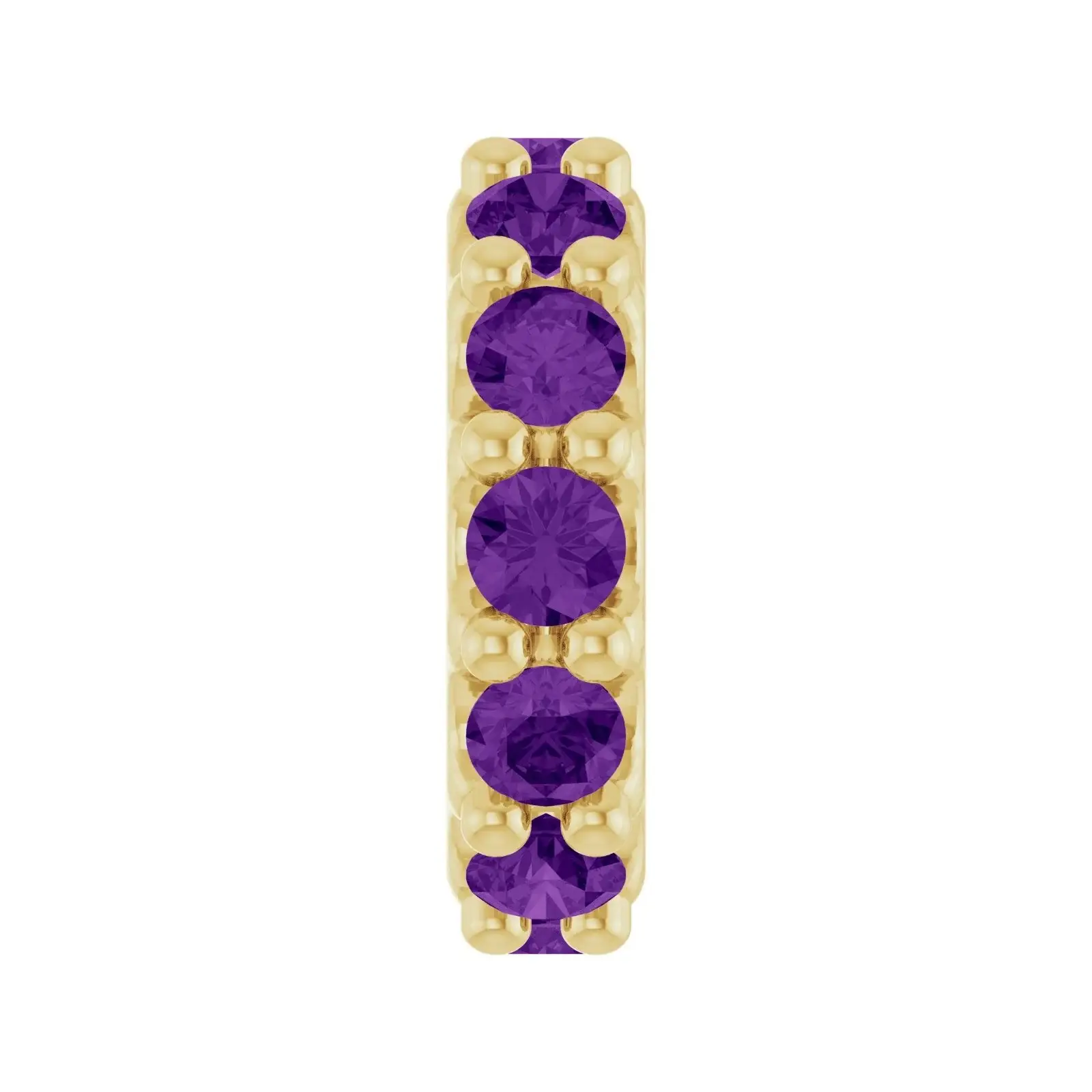 Birthstone Spacer Charm, Natural Amethyst, 14K Yellow Gold – LaProng Jewelers
