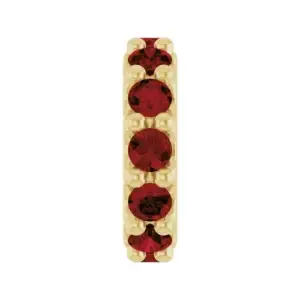 Birthstone Spacer Charm, Natural Mozambique Garnet, 14K Yellow Gold – LaProng Jewelers