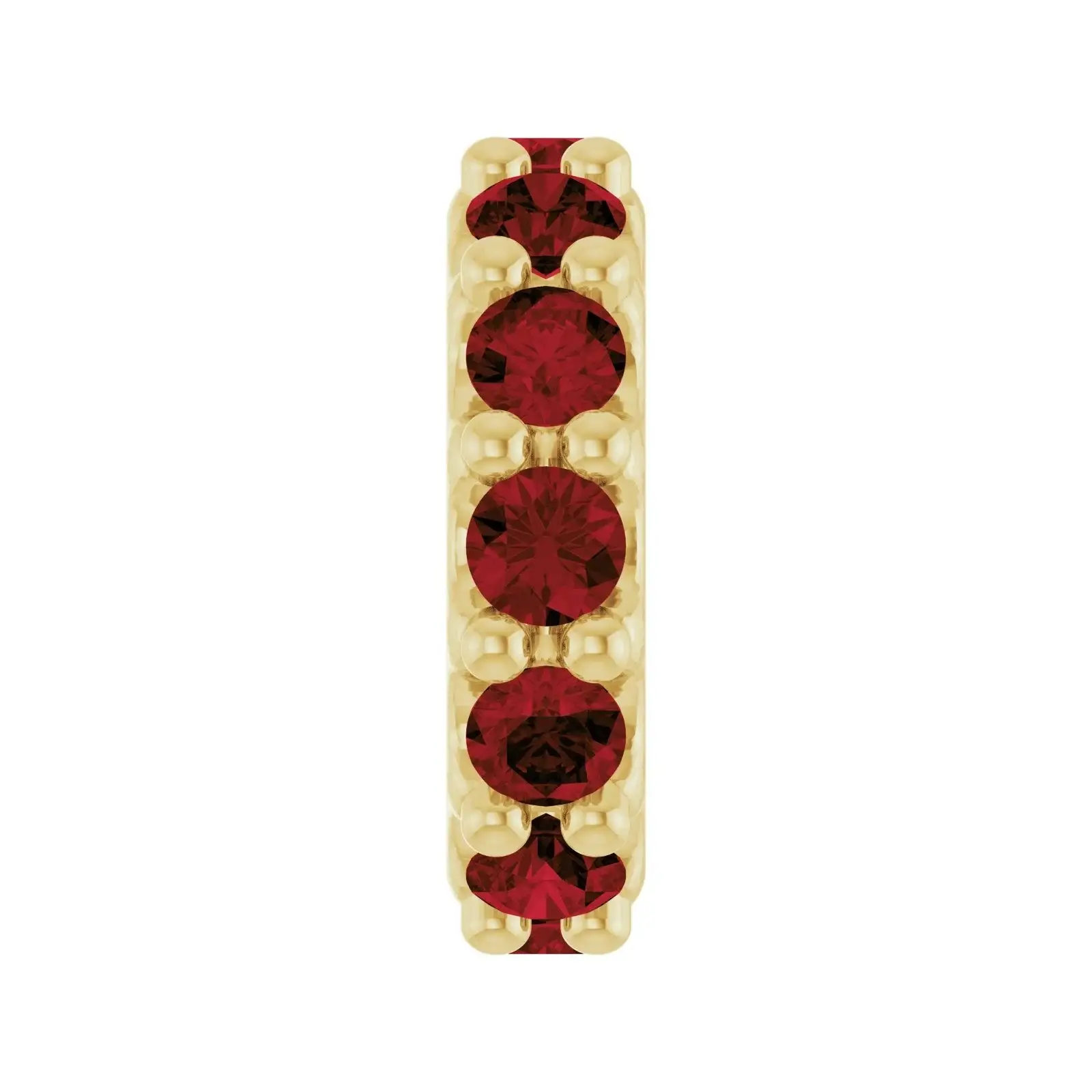 Birthstone Spacer Charm, Natural Mozambique Garnet, 14K Yellow Gold – LaProng Jewelers