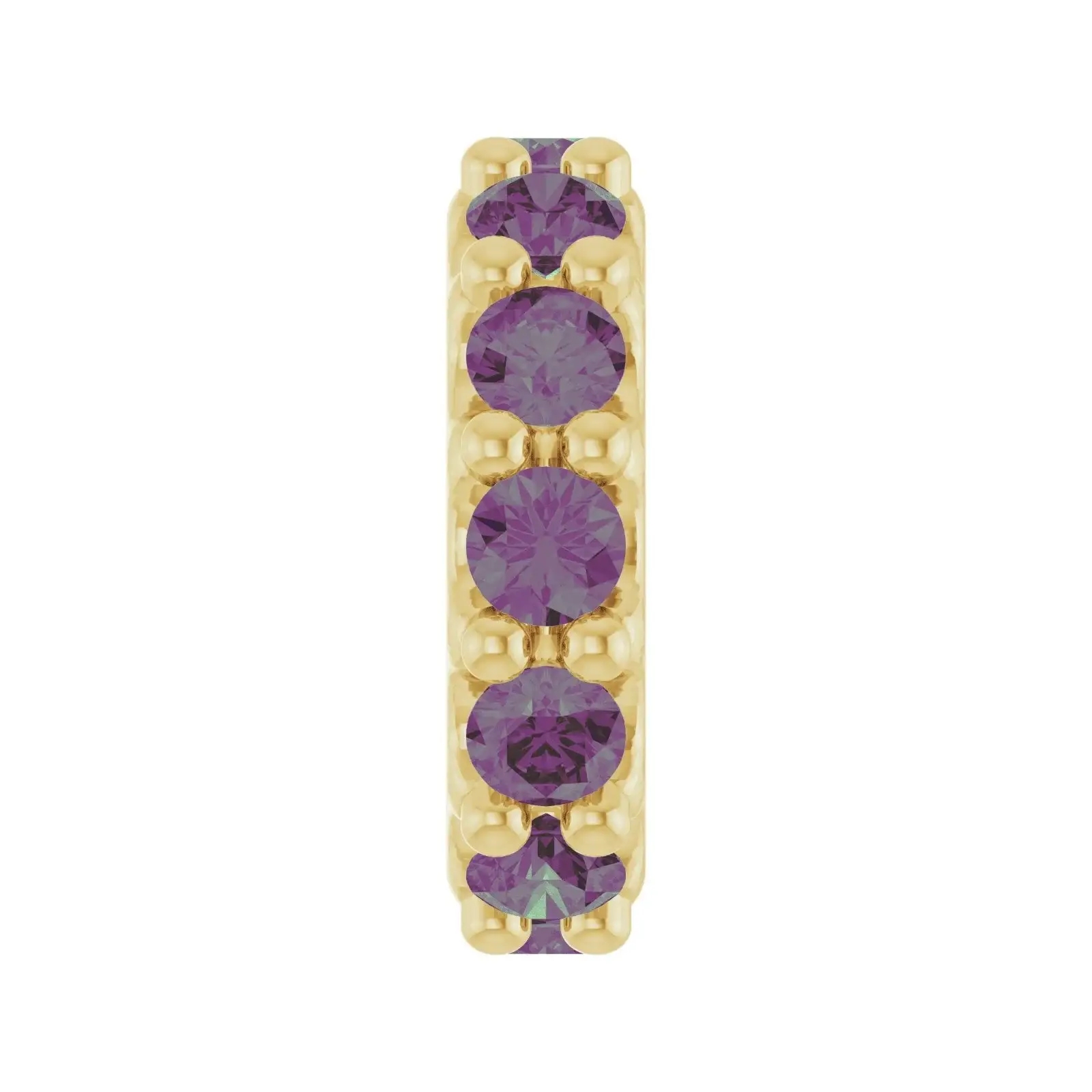 Birthstone Spacer Charm, Lab-Grown Alexandrite, 14K Yellow Gold – LaProng Jewelers