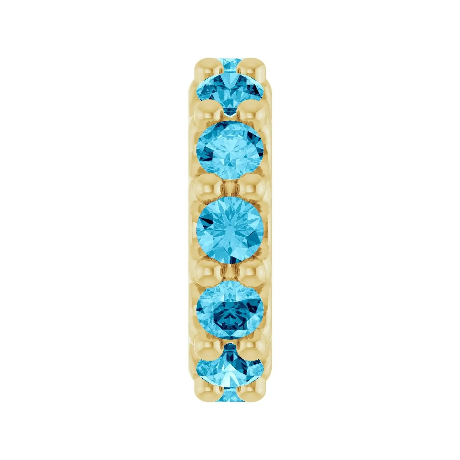 Birthstone Spacer Charm, Natural Aquamarine, 14K Yellow Gold – LaProng Jewelers