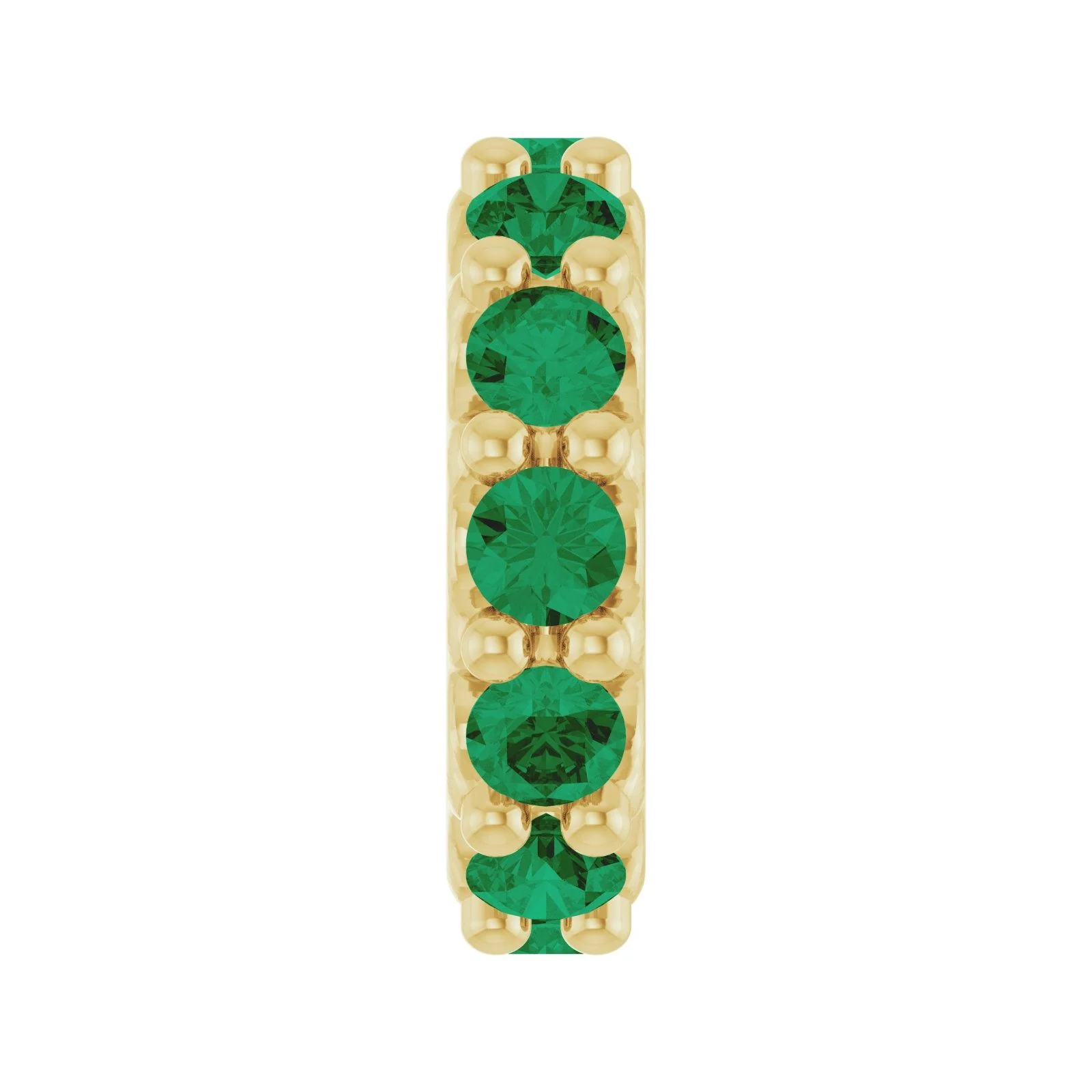 Birthstone Spacer Charm, Lab-Grown Emerald, 14K Yellow Gold – LaProng Jewelers