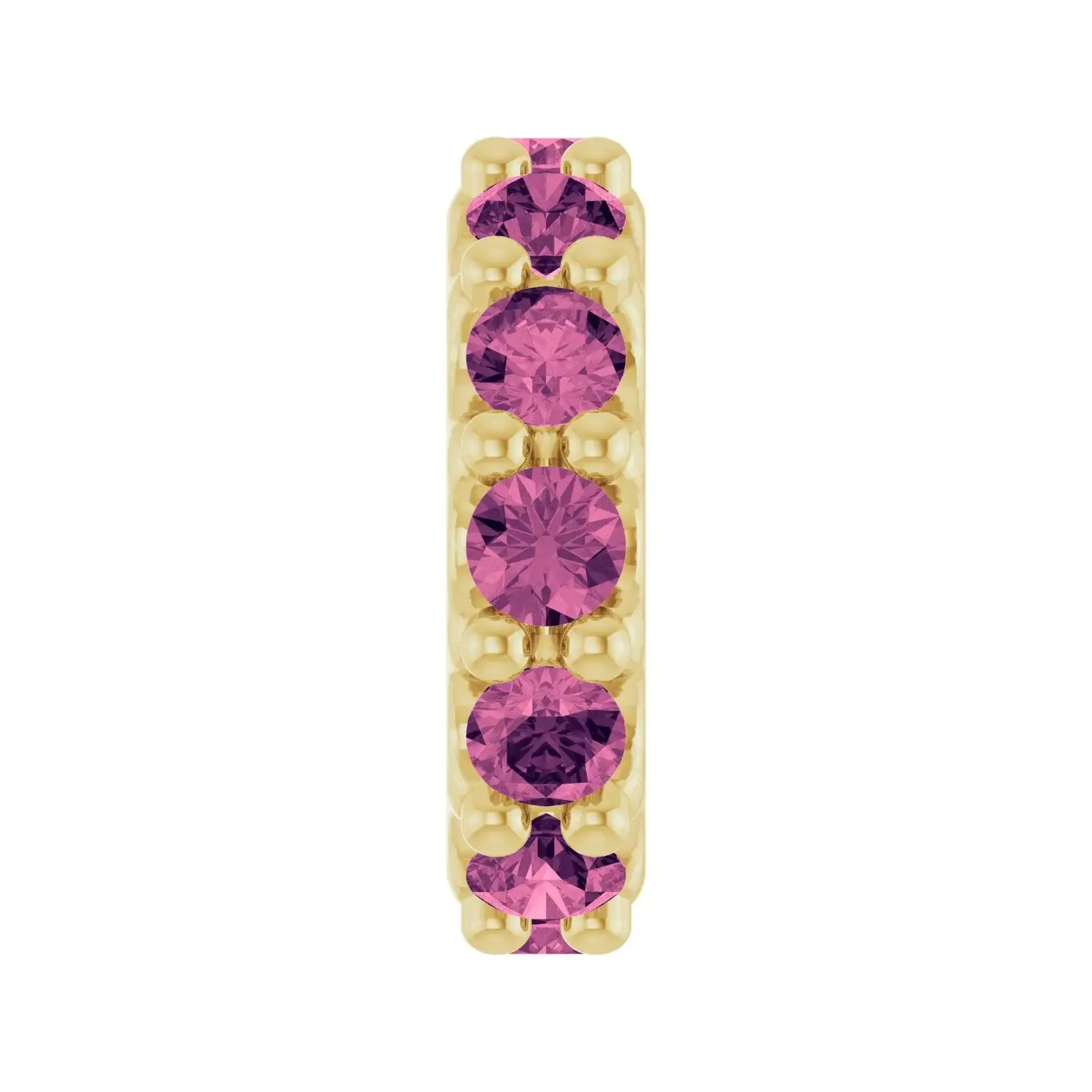 Birthstone Spacer Charm, Natural Pink Tourmaline, 14K Yellow Gold – LaProng Jewelers