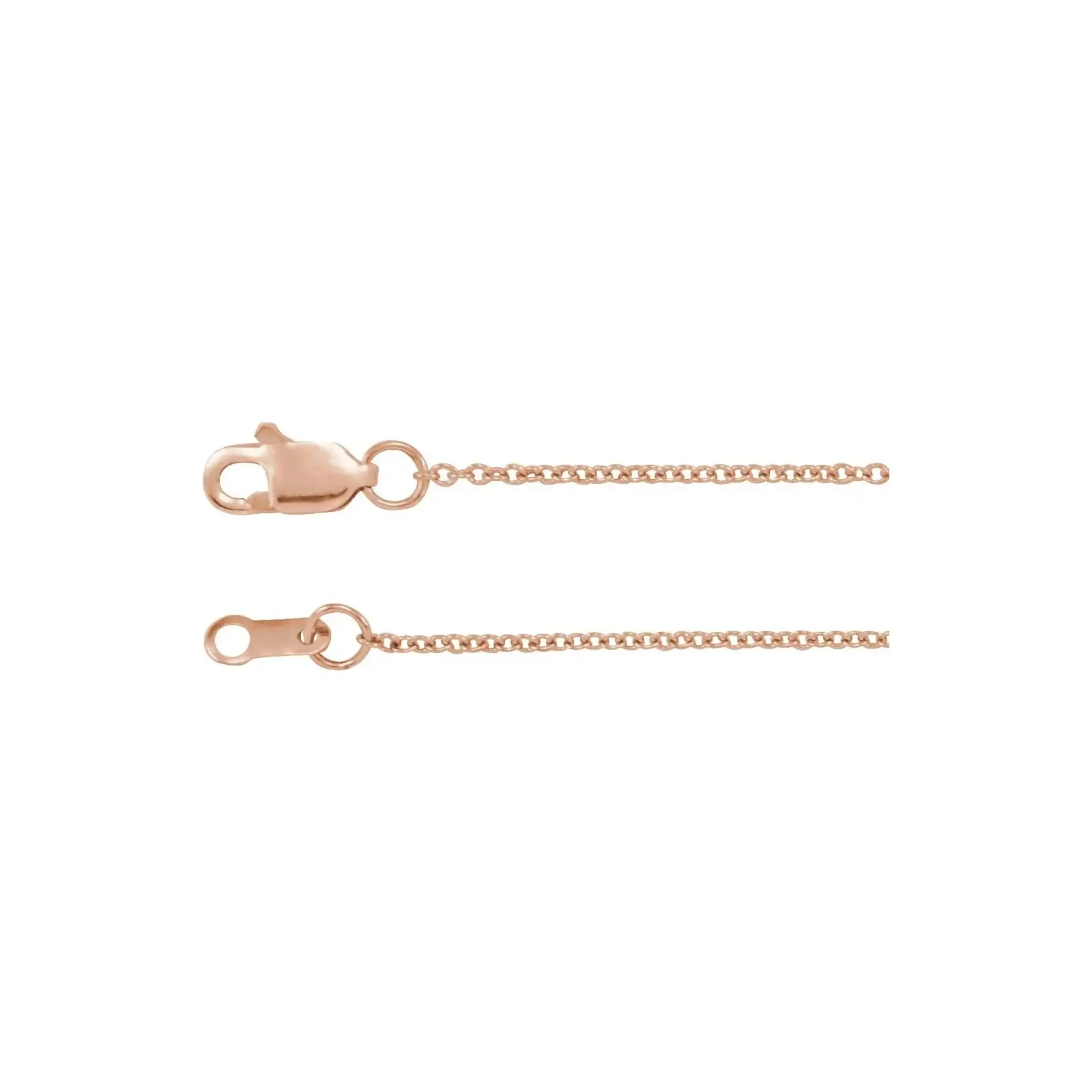 1 mm Cable Chain in 14K Rose Gold – LaProng Jewelers