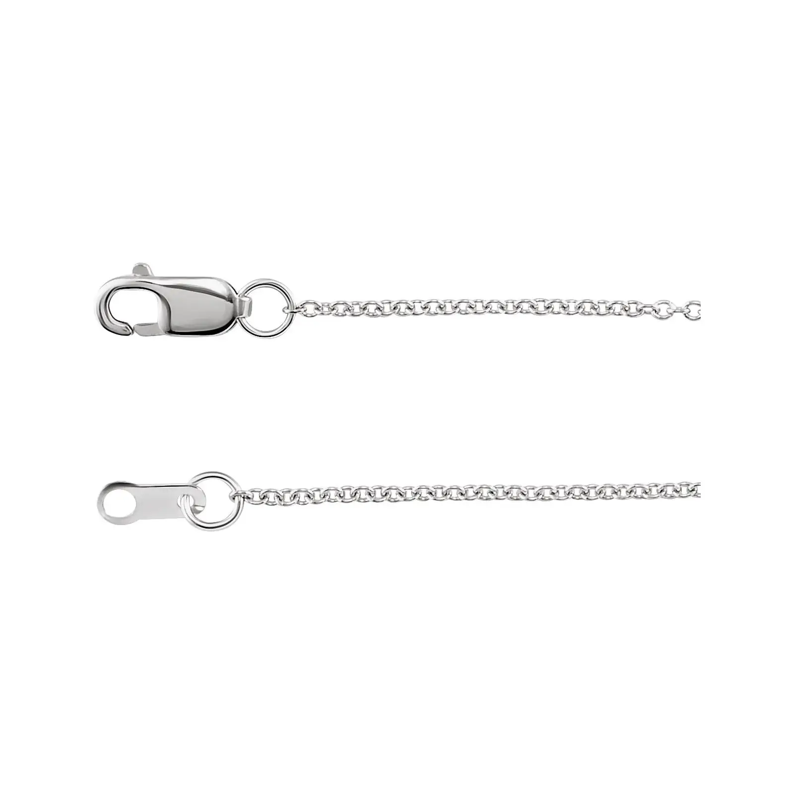 1 mm Cable Chain in 14K White Gold – LaProng Jewelers