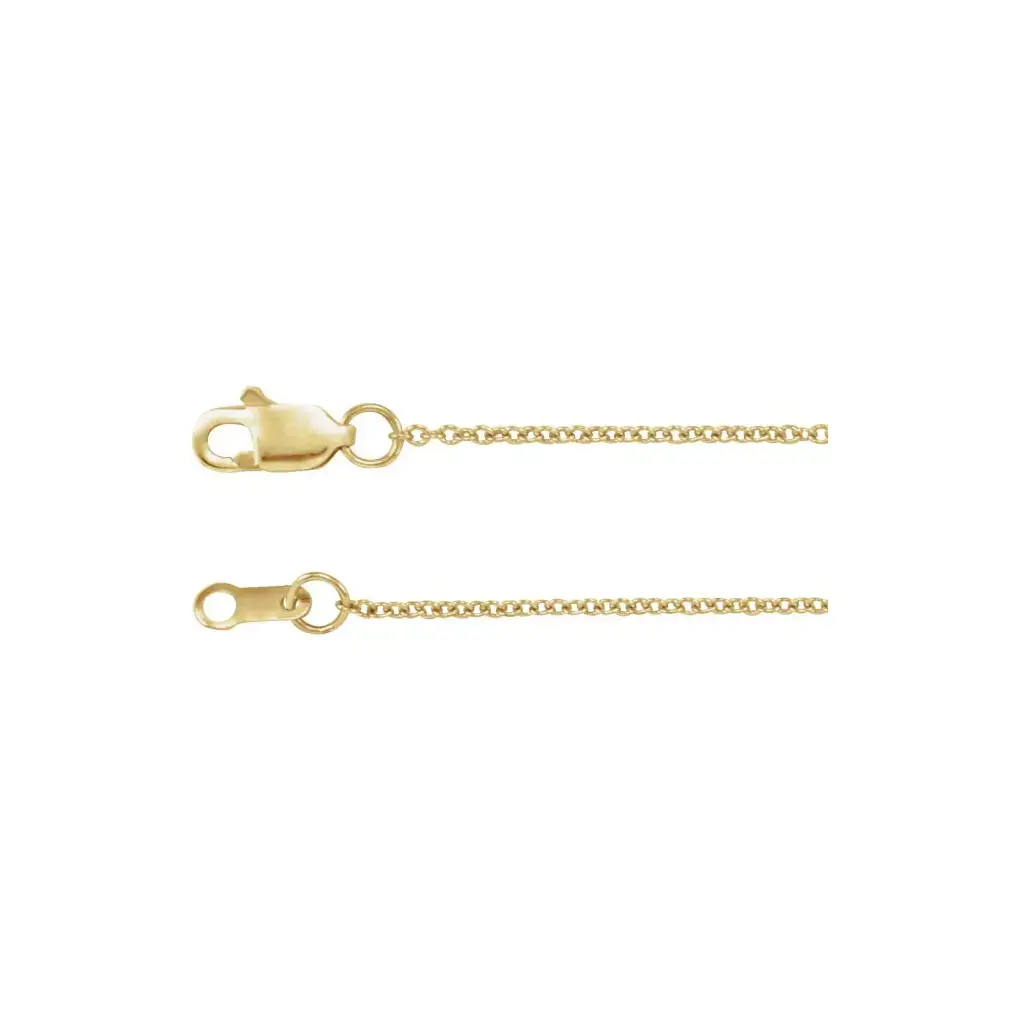 1 mm Cable Chain in 14K Yellow Gold – LaProng Jewelers