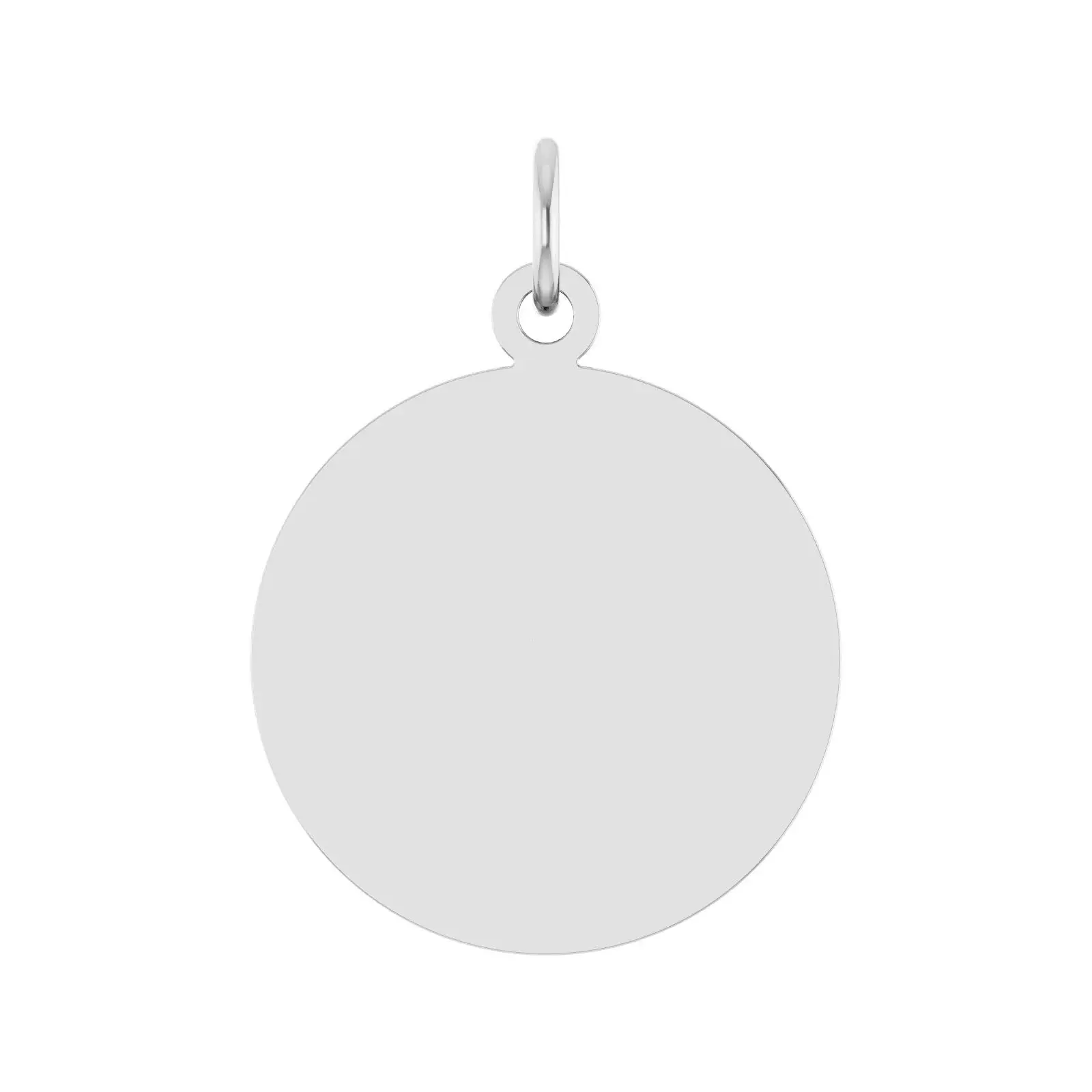 Engraved Disc Necklace in 14K White Gold – LaProng Jewelers