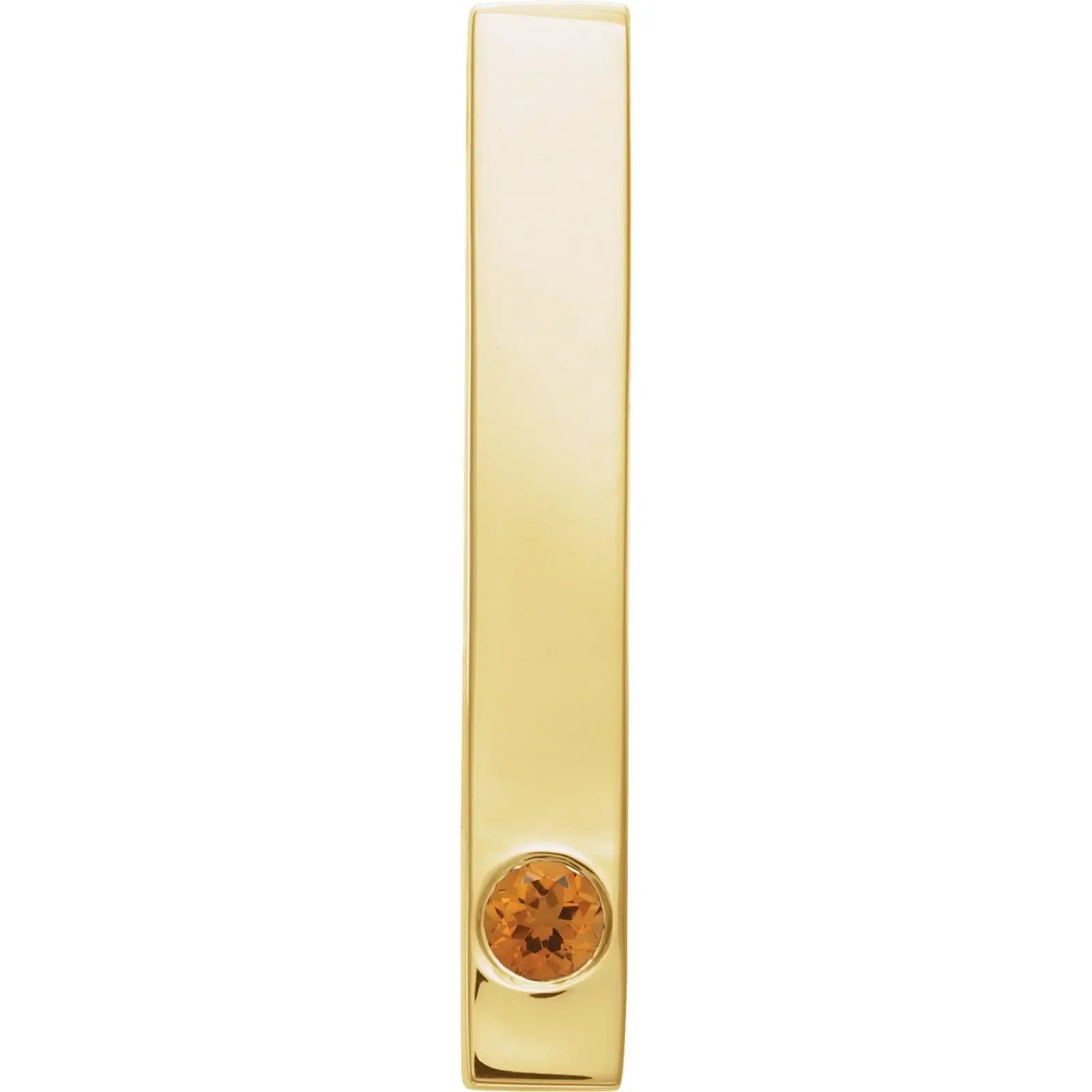 Family Engravable Bar Pendant, Natural Citrine, 14K Yellow Gold – LaProng Jewelers